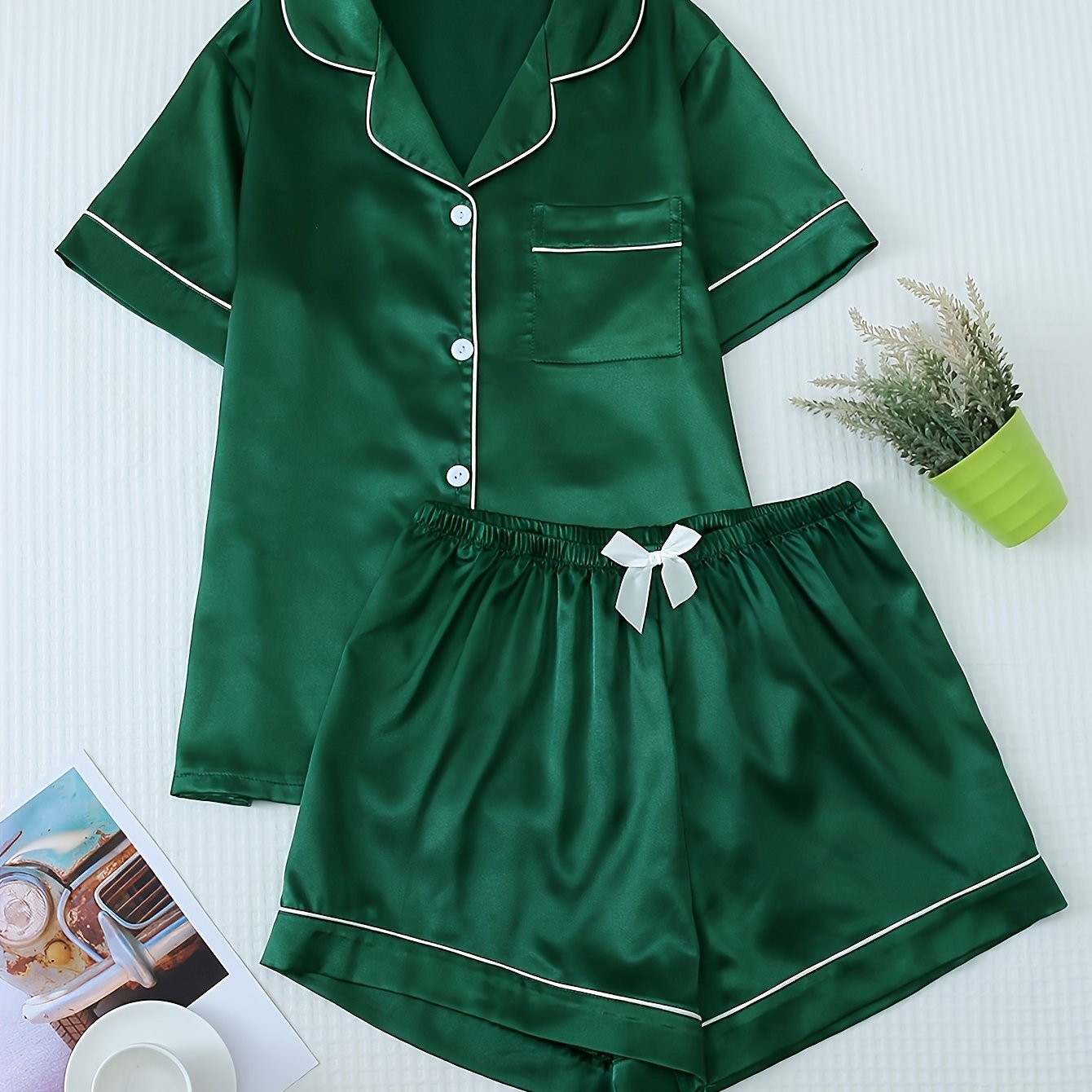 Women’s Satin Short Pyjama Set – Nightwear & Loungewear