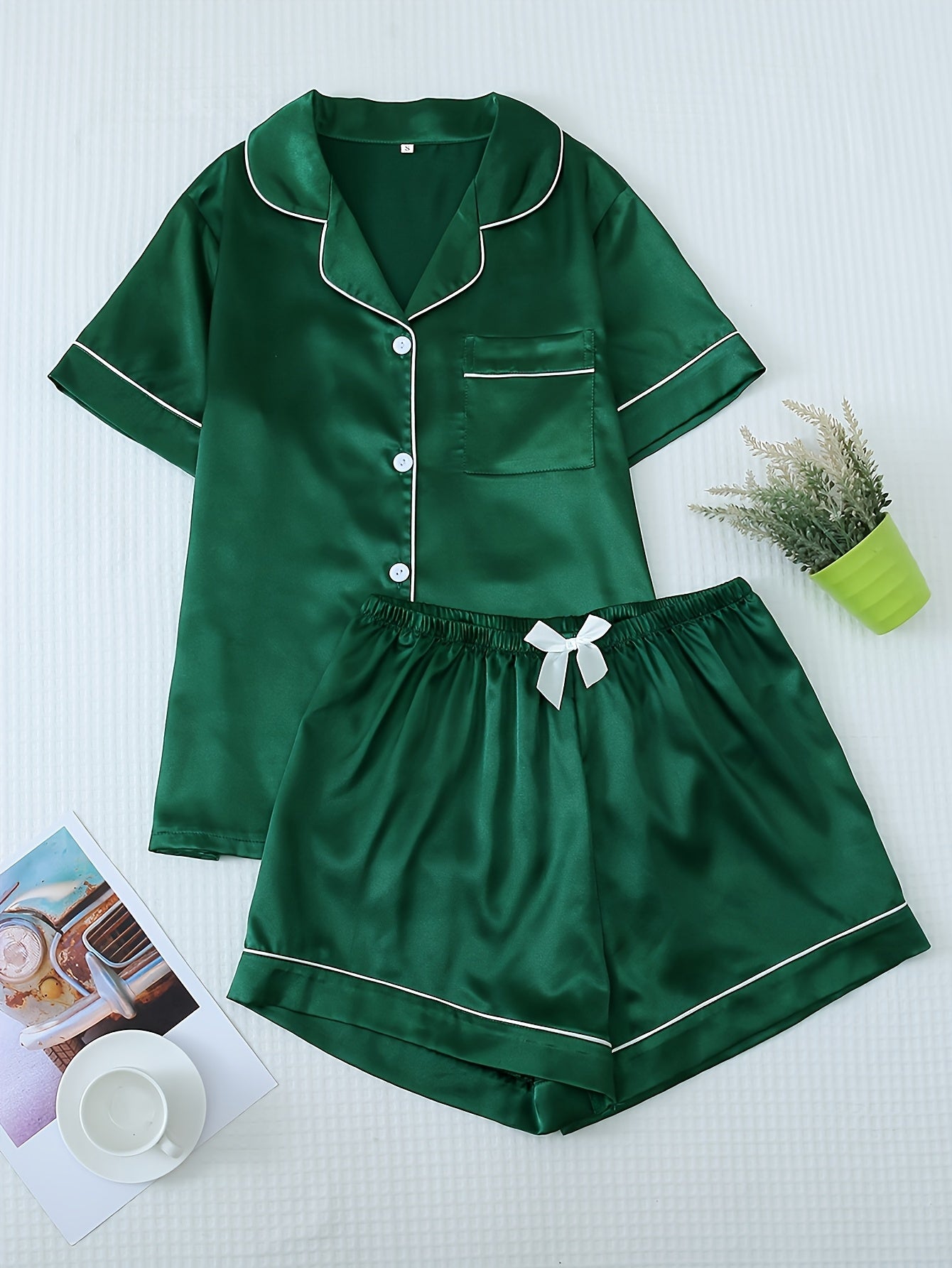 Women’s Satin Short Pyjama Set – Nightwear & Loungewear