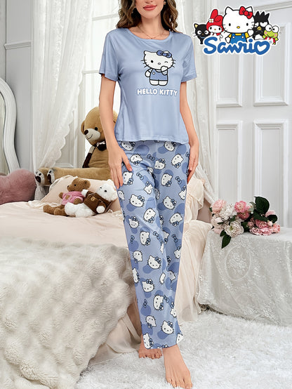 Women’s Hello Kitty Pyjama Set – Short Sleeve