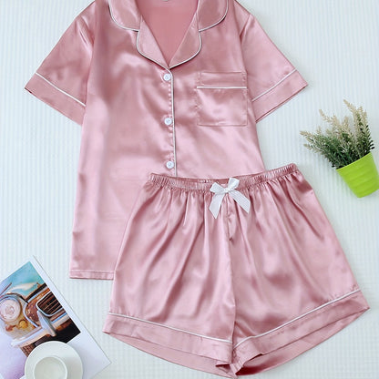Women’s Satin Short Pyjama Set – Nightwear & Loungewear