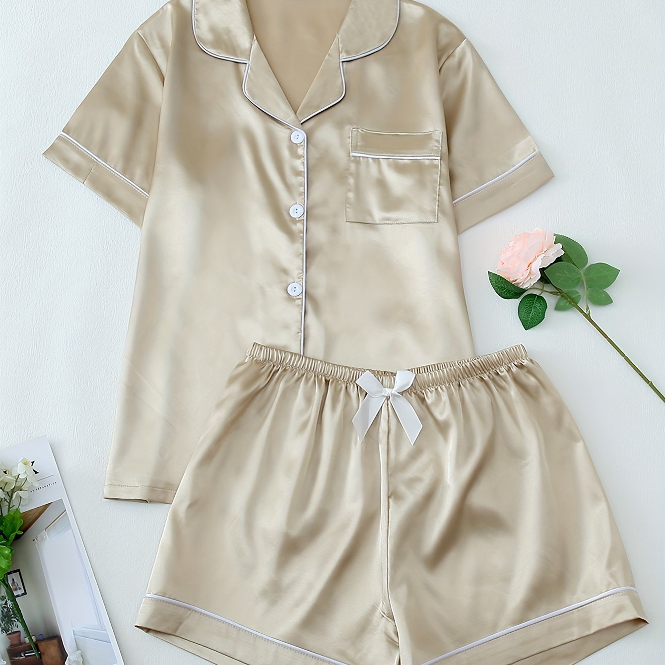 Women’s Satin Short Pyjama Set – Nightwear & Loungewear