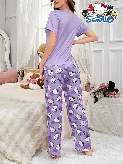 Women’s Hello Kitty Pyjama Set – Short Sleeve