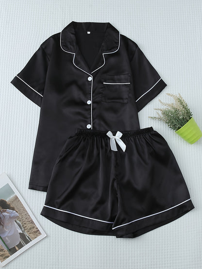 Women’s Satin Short Pyjama Set – Nightwear & Loungewear