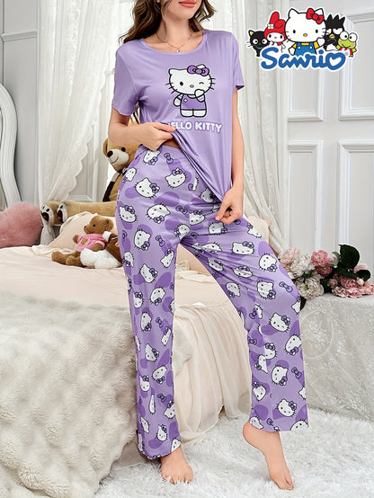 Women’s Hello Kitty Pyjama Set – Short Sleeve