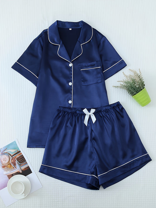 Women’s Satin Short Pyjama Set – Nightwear & Loungewear