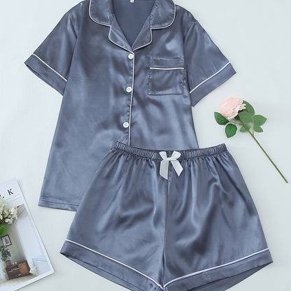 Women’s Satin Short Pyjama Set – Nightwear & Loungewear