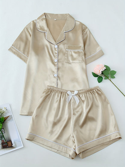 Women’s Satin Short Pyjama Set – Nightwear & Loungewear