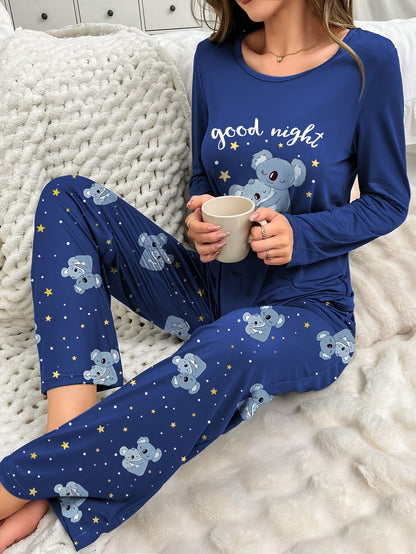 Women’s Koala Print Pyjamas – Long Sleeve Set