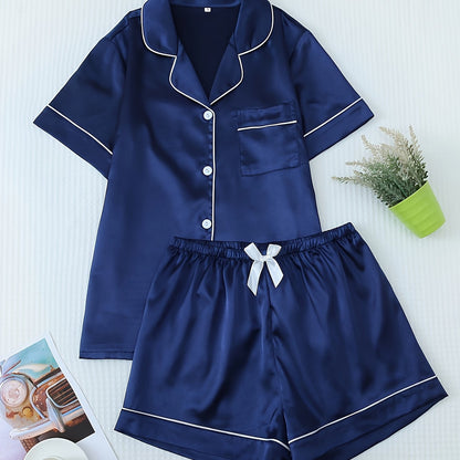 Women’s Satin Short Pyjama Set – Nightwear & Loungewear