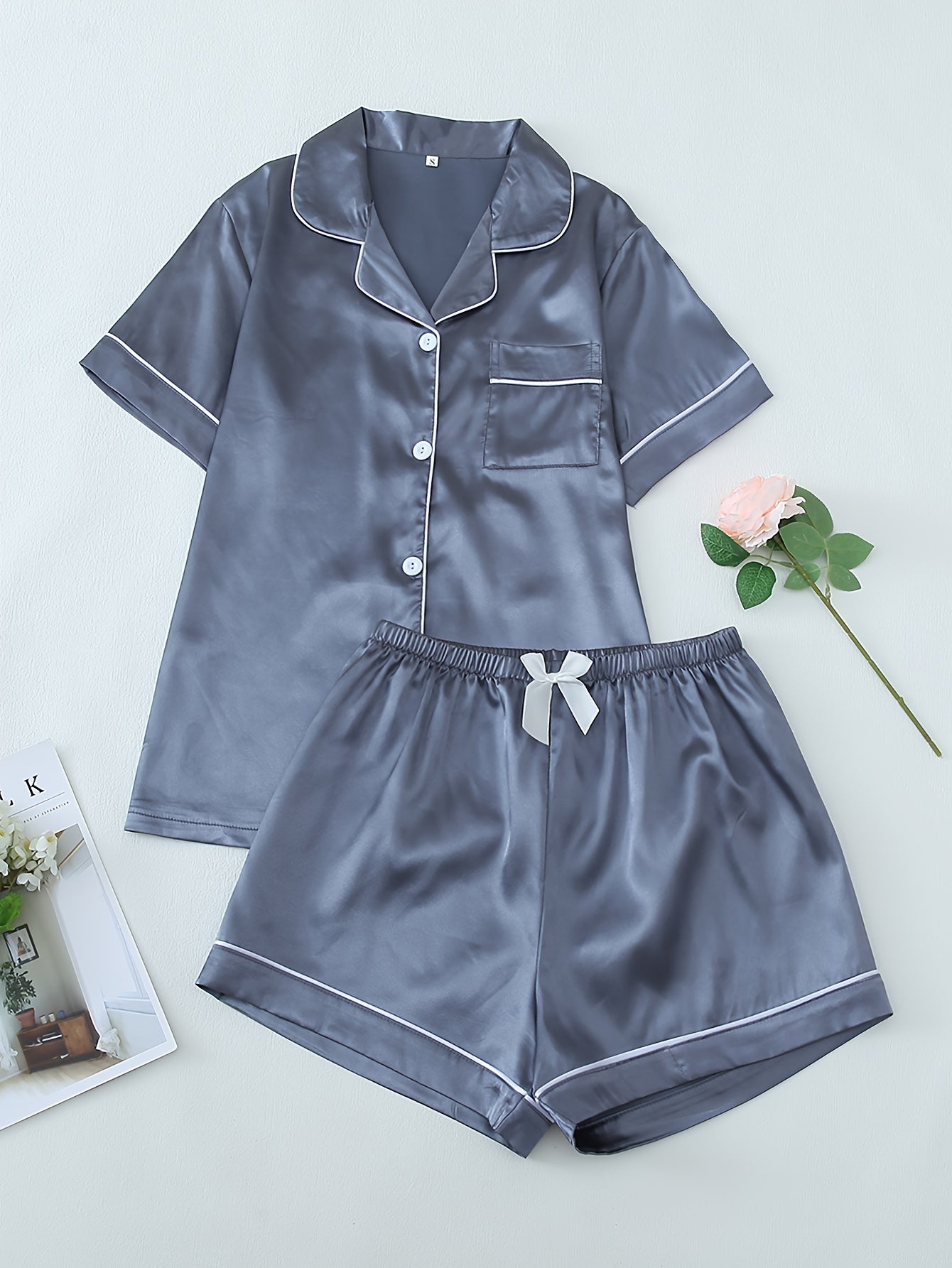 Women’s Satin Short Pyjama Set – Nightwear & Loungewear
