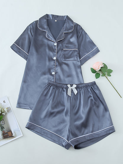 Women’s Satin Short Pyjama Set – Nightwear & Loungewear