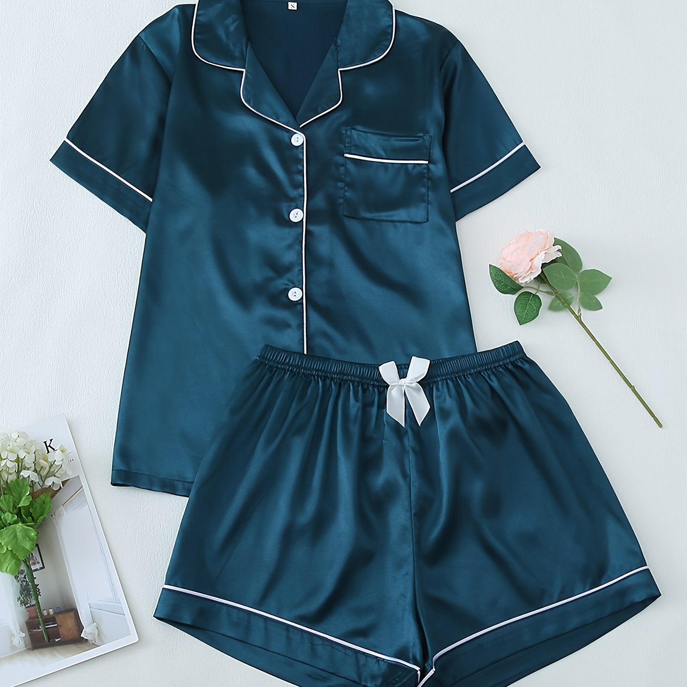 Women’s Satin Short Pyjama Set – Nightwear & Loungewear